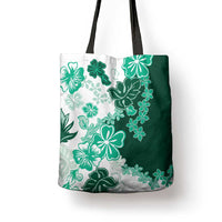 Green Hibiscus Plumeria Floral Tote Bag - Polynesian Pride