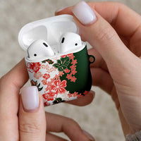Green Orange Hibiscus Plumeria Floral AirPods Case LT01 - Polynesian Pride