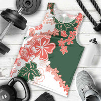 Green Orange Hibiscus Plumeria Floral Men Tank Top LT01 - Polynesian Pride