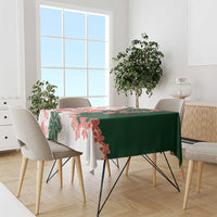 Green Orange Hibiscus Plumeria Floral Tablecloth LT01 - Polynesian Pride