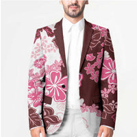 Pink Hibiscus Plumeria Floral Blazer - Polynesian Pride