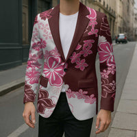 Pink Hibiscus Plumeria Floral Blazer - Polynesian Pride