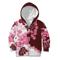 Pink Hibiscus Plumeria Floral Kid Hoodie - Polynesian Pride