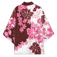 Pink Hibiscus Plumeria Floral Kimono - Polynesian Pride