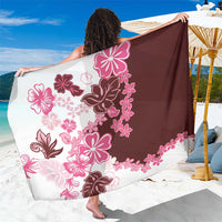 Pink Hibiscus Plumeria Floral Sarong - Polynesian Pride