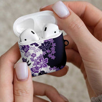 Purple Hibiscus Plumeria Floral AirPods Case LT01 - Polynesian Pride