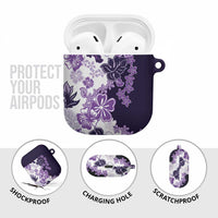 Purple Hibiscus Plumeria Floral AirPods Case LT01 - Polynesian Pride
