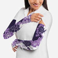 Purple Hibiscus Plumeria Floral Arm Sleeves LT01 - Polynesian Pride