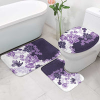 Purple Hibiscus Plumeria Floral Bathroom Set - Polynesian Pride