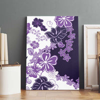 Purple Hibiscus Plumeria Floral Canvas Wall Art LT01 - Polynesian Pride