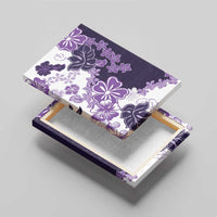 Purple Hibiscus Plumeria Floral Canvas Wall Art LT01 - Polynesian Pride