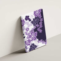 Purple Hibiscus Plumeria Floral Canvas Wall Art LT01 - Polynesian Pride