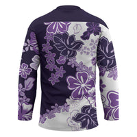Purple Hibiscus Plumeria Floral Hockey Jersey LT01 - Polynesian Pride