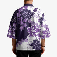 Purple Hibiscus Plumeria Floral Kimono - Polynesian Pride