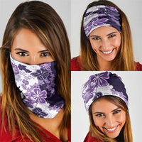 Purple Hibiscus Plumeria Floral Neck Gaiter LT01