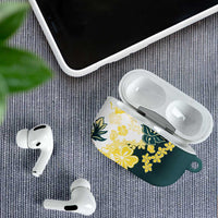 Yelow Teal Hibiscus Plumeria Floral AirPods Case LT01 - Polynesian Pride