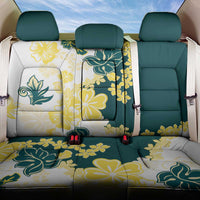 Yelow Teal Hibiscus Plumeria Floral Back Car Seat Cover - Polynesian Pride