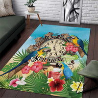 It's 5 o'clock Somewhere Area Rug Hawaiian Tropical Parrots - Polynesian Pride