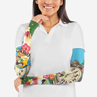 Personalized It's 5 o'clock Somewhere Arm Sleeves Hawaiian Tropical Parrots - Polynesian Pride
