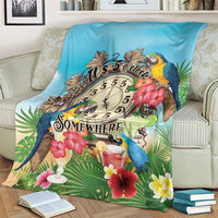 It's 5 o'clock Somewhere Blanket Hawaiian Tropical Parrots - Polynesian Pride