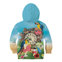 Personalized It's 5 o'clock Somewhere Kid Hoodie Hawaiian Tropical Parrots - Polynesian Pride