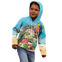 Personalized It's 5 o'clock Somewhere Kid Hoodie Hawaiian Tropical Parrots - Polynesian Pride