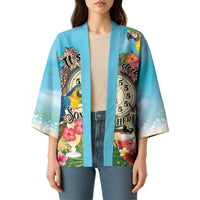 Personalized It's 5 o'clock Somewhere Kimono Hawaiian Tropical Parrots - Polynesian Pride