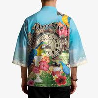 Personalized It's 5 o'clock Somewhere Kimono Hawaiian Tropical Parrots - Polynesian Pride