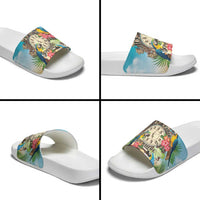 It's 5 o'clock Somewhere Slide Sandals Hawaiian Tropical Parrots LT01 - Polynesian Pride