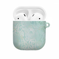 Polynesian Tiare Monstera Seafoam Green AirPods Case Liquid Style LT01 Green - Polynesian Pride