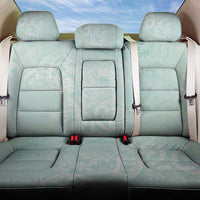Polynesian Tiare Monstera Seafoam Green Back Car Seat Cover Liquid Style LT01 One Size Green - Polynesian Pride