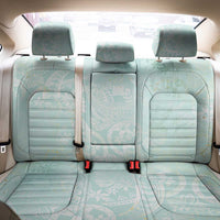 Polynesian Tiare Monstera Seafoam Green Back Car Seat Cover Liquid Style LT01 - Polynesian Pride