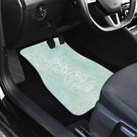 Polynesian Tiare Monstera Seafoam Green Car Mats Liquid Style LT01 - Polynesian Pride