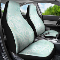 Polynesian Tiare Monstera Seafoam Green Car Seat Cover Liquid Style - Polynesian Pride