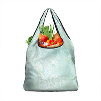 Polynesian Tiare Monstera Seafoam Green Grocery Bag Liquid Style LT01 1-pack One Size Green - Polynesian Pride