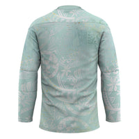 Polynesian Tiare Monstera Seafoam Green Hockey Jersey Liquid Style LT01 - Polynesian Pride