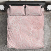 Polynesian Tiare Monstera Soft Pink Bedding Set Liquid Style - Polynesian Pride