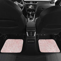 Polynesian Tiare Monstera Soft Pink Car Mats Liquid Style LT01 Set 2pcs - Back Pink - Polynesian Pride