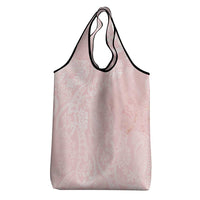 Polynesian Tiare Monstera Soft Pink Grocery Bag Liquid Style LT01 - Polynesian Pride