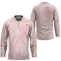 Polynesian Tiare Monstera Soft Pink Hockey Jersey Liquid Style LT01 - Polynesian Pride