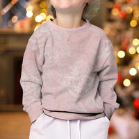 Polynesian Tiare Monstera Soft Pink Kid Ugly Christmas Sweater Liquid Style - Polynesian Pride