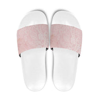 Polynesian Tiare Monstera Soft Pink Slide Sandals Liquid Style LT01 Pink - Polynesian Pride
