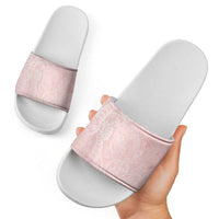 Polynesian Tiare Monstera Soft Pink Slide Sandals Liquid Style LT01 - Polynesian Pride