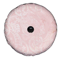 Polynesian Tiare Monstera Soft Pink Spare Tire Cover Liquid Style - Polynesian Pride