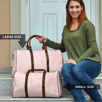 Polynesian Tiare Monstera Soft Pink Travel Bag Liquid Style LT01 - Polynesian Pride