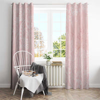 Polynesian Tiare Monstera Soft Pink Window Curtain Liquid Style - Polynesian Pride