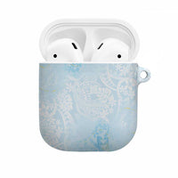 Polynesian Tiare Monstera Baby Blue AirPods Case Liquid Style LT01 Blue - Polynesian Pride
