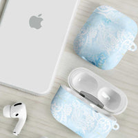 Polynesian Tiare Monstera Baby Blue AirPods Case Liquid Style LT01 - Polynesian Pride