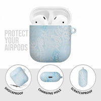 Polynesian Tiare Monstera Baby Blue AirPods Case Liquid Style - Polynesian Pride