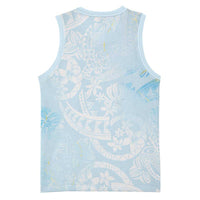 Polynesian Tiare Monstera Baby Blue Basketball Jersey Liquid Style LT01 - Polynesian Pride